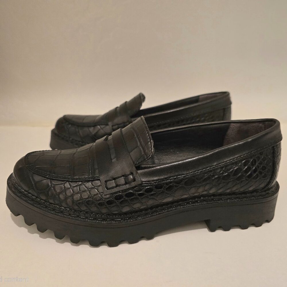Circus by Sam Edelman Croc-Embossed Loafers – Size 7 - Picture 2 of 6